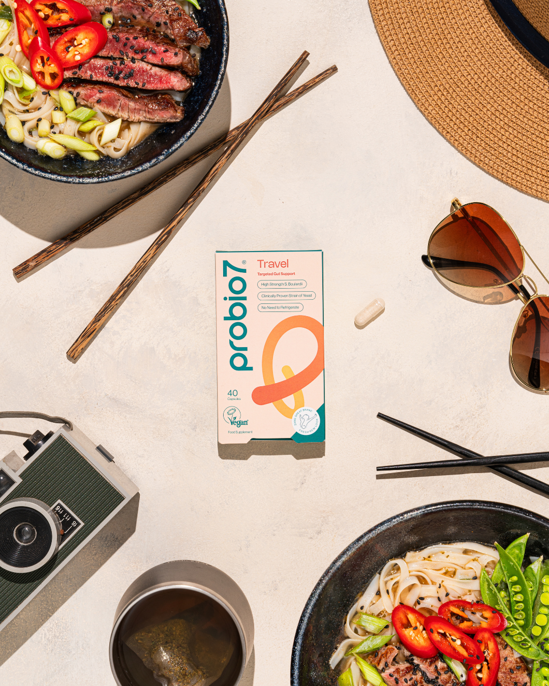 Travel - Targeted Gut Support with high strength Boulardii